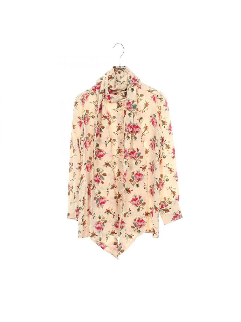 Gucci Floral Bow Tie Blouse Shirt Top #342282G35B